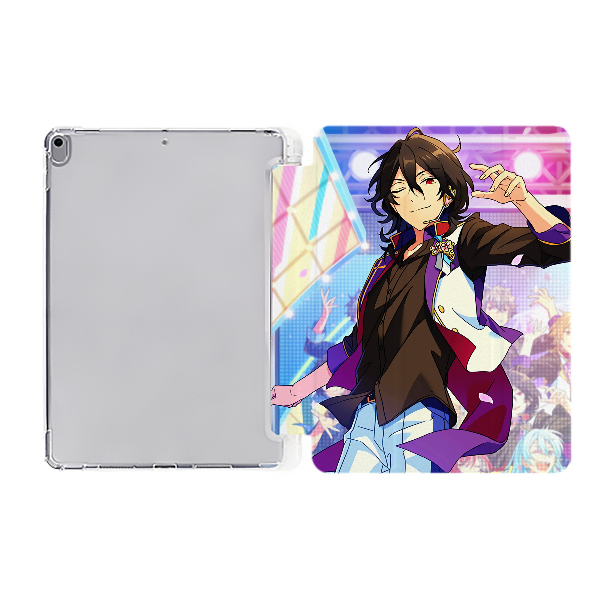 （画像用） あんさんぶるスターズ! Ensemble Stars IPad ケース ペン収納付き 三つ折りスタンド PUレザー×シリコン 対応機種9.5/10.5/10.9インチ